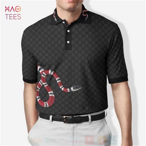 gucci polo snake stripe|gucci shirt with snake.